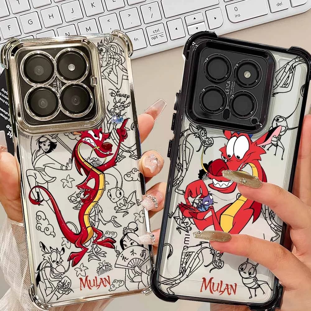 Disney Mulan Dragon Anime For Xiaomi Redmi A7 15C POCO F8 F7 X8 X7 M7 Note 15 14 Mi 17T 15T Ultra Pro Max Soft Phone Case
