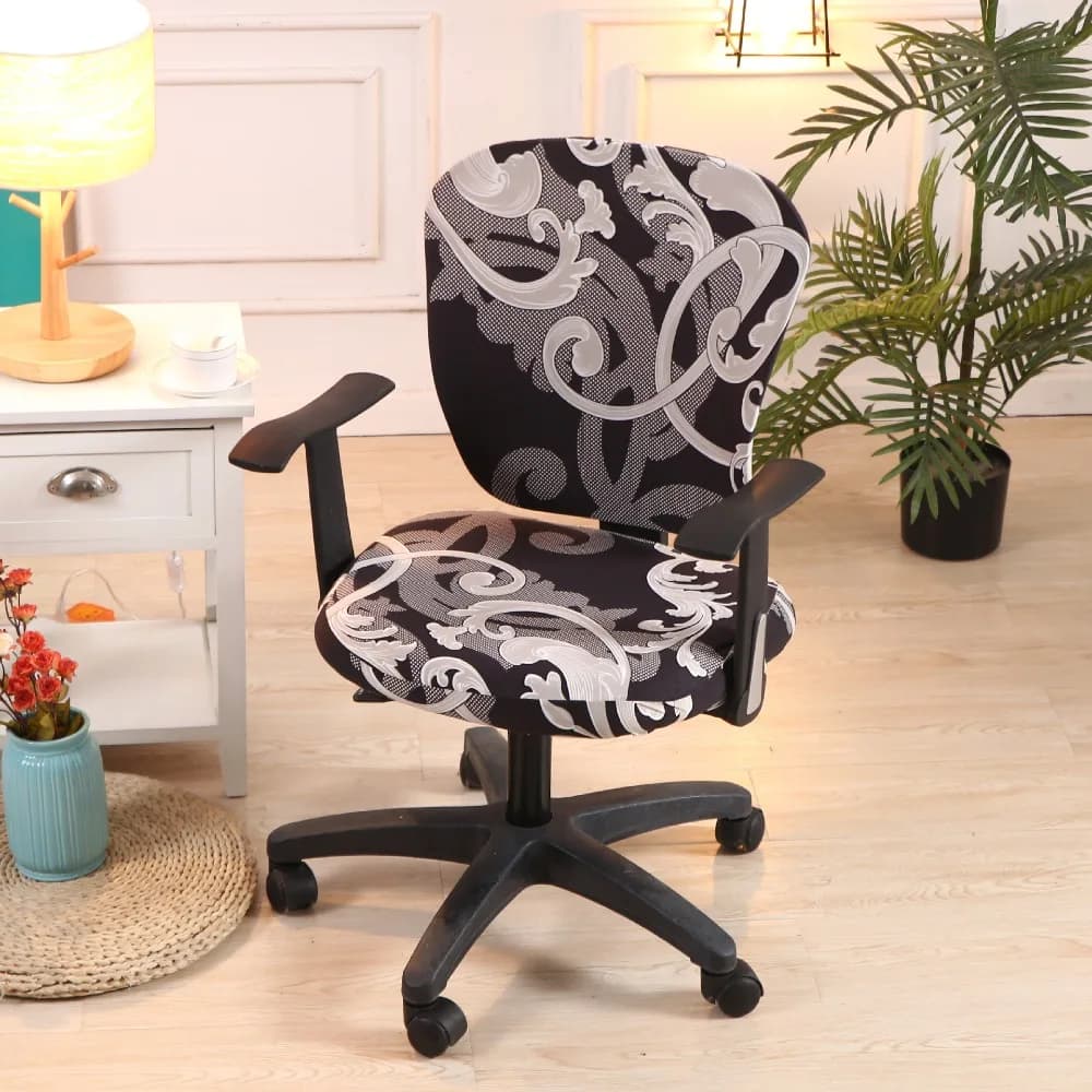 Set di 2 Coprisedia da Ufficio Altamente Elastici, Antiscivolo, Antipolvere, Spessi, per Sedie da Gaming e Poltrone