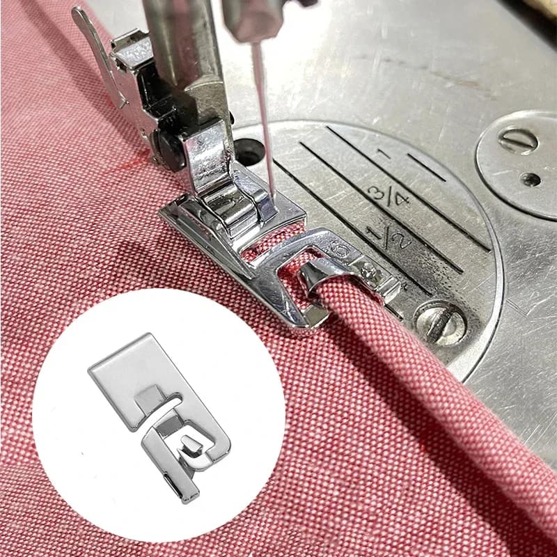 6-25mm Domestic Sewing Machine Parts Foot Presser Foot Rolled Hem Feet for Sewing Accessories Embroidery Hoop Cross Stitch