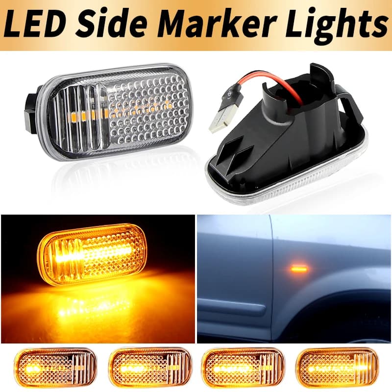 2 Pezzi Canbus ​ Luce Laterale LED con Indicatore di Direzione per Honda Civic 01-09, Accord 03-07, Fit Jazz 08-16, CR-V 01-06, Odyssey 01-05, Acura