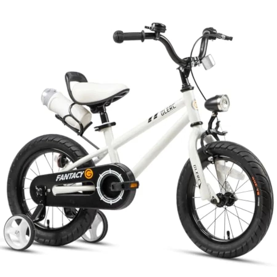 Bicicletta Fantasy da 12-20 Pollici per Bambini e Bambine dai 2 ai 13 Anni con Portaborraccia, Faro, Ruote da Allenamento e Accessori Multipli