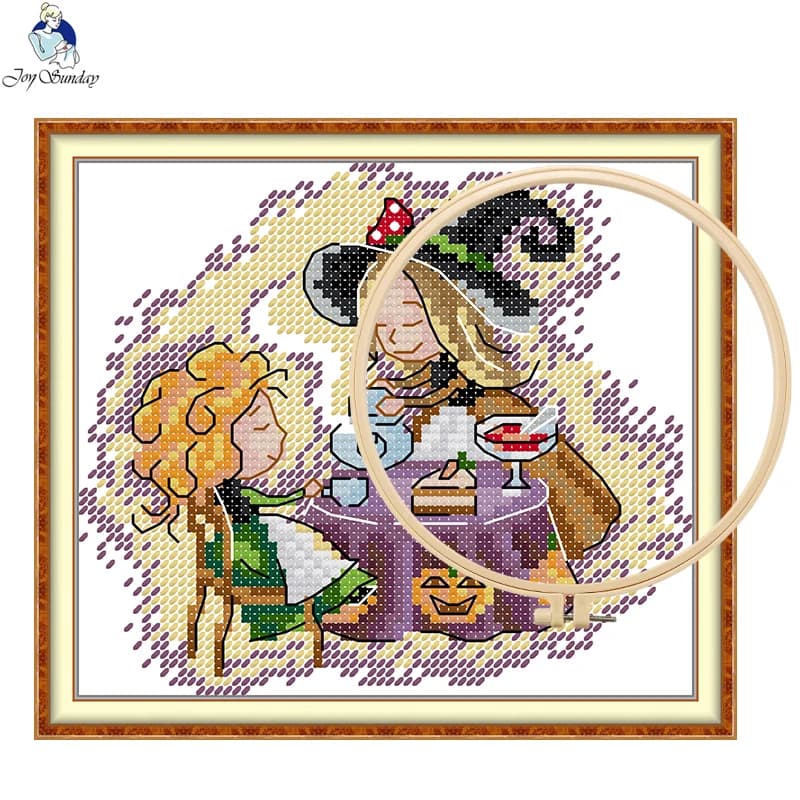 Little Wizard 1 Series Count Cross Stitch Kit 11CT 14CT 16CT Embroidery Kit Sewing Kit Home Decoration DIY Crafts Gift