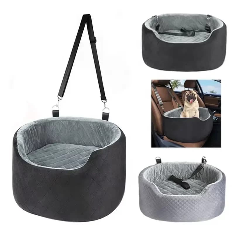 Removable and Washable Pet Car Seat for Dogs Travel Dog Bed with Thick Memory Foam