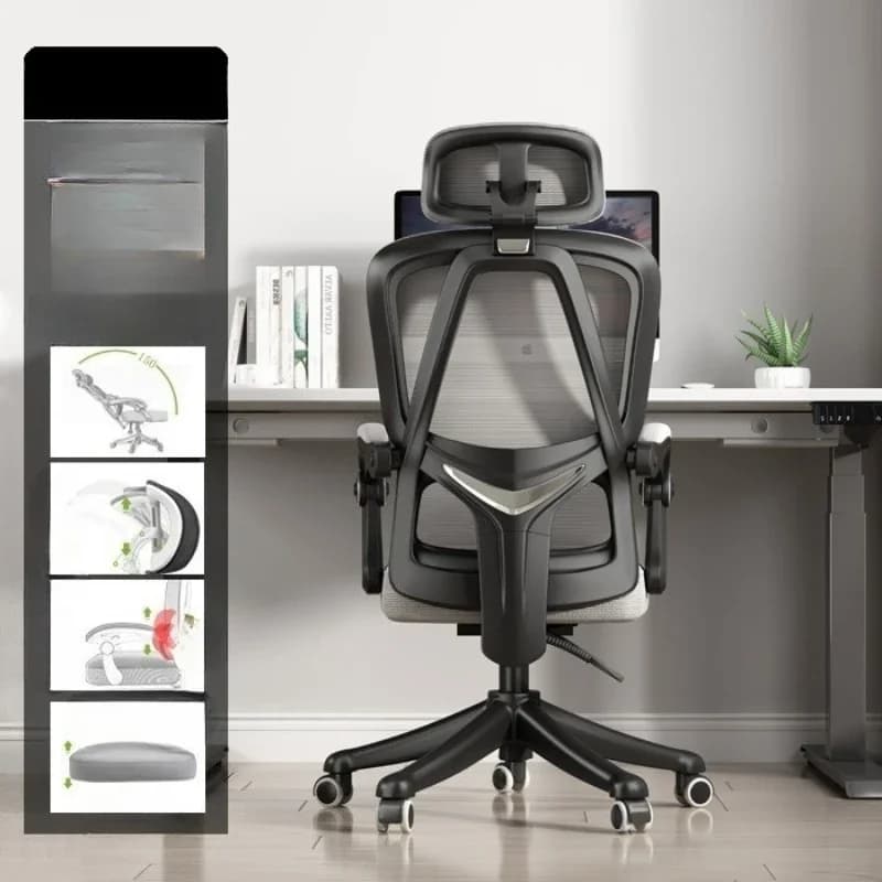 Ergonomic Office Chair High Back Mesh Lumbar Support Adjustable Headrest Armrests Reclining Swivel Computer Gaming Home Office