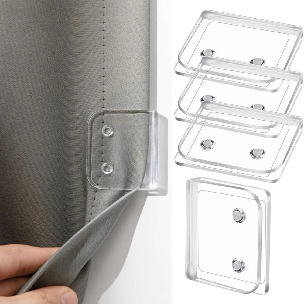 4 pezzi clip per tende da doccia supporto per fissaggio antivento clip per tende autoadesive clip per lenzuolo antiscivolo accessorio per la decorazione della casa