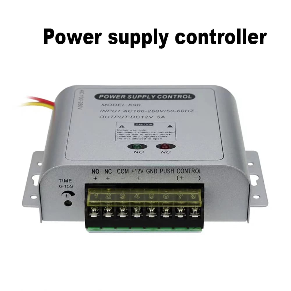 Alimentatore di controllo, da AC 110-240V a DC 12V 5A per sistema di controllo accessi, videocitofono, serratura elettrica