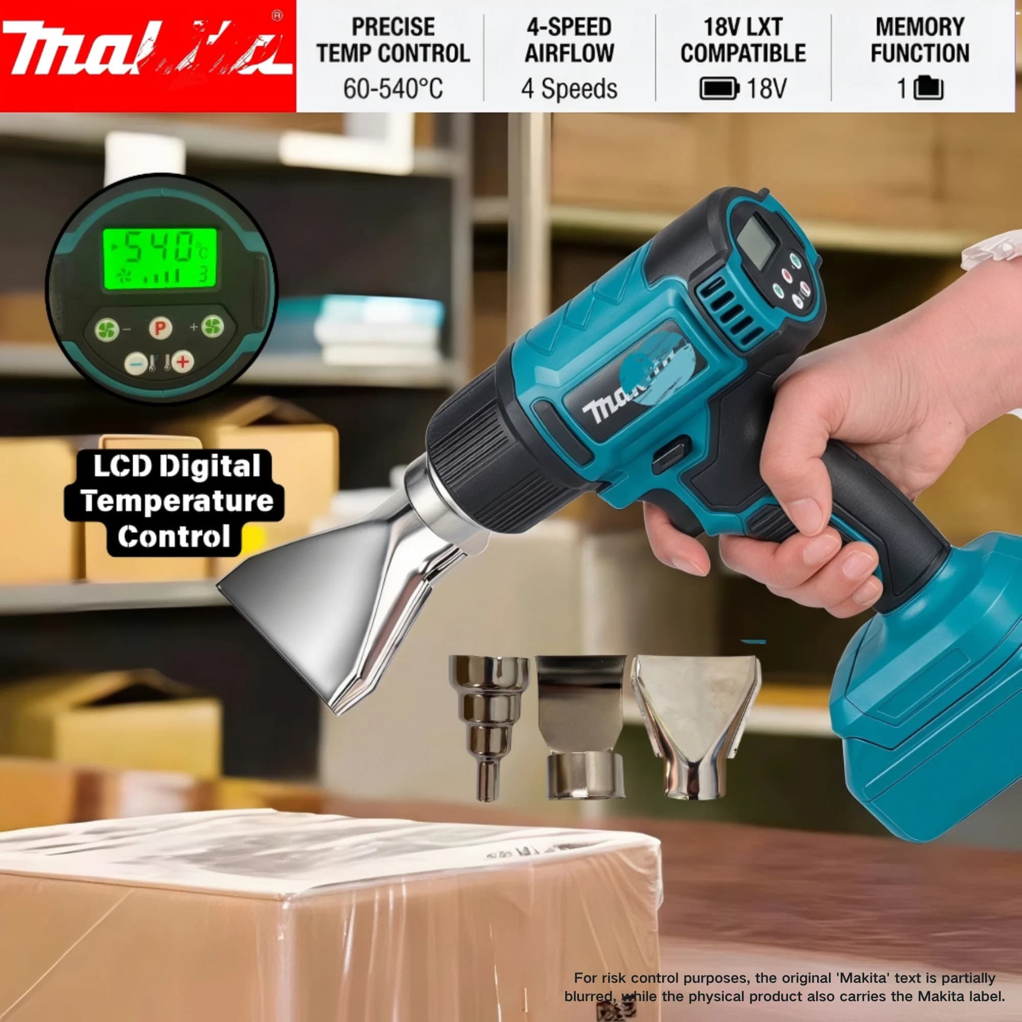 Makita Heat Gun Temperatures Heat Gun Cordless Hot Air Gun Industrial Handheld Electric Adjustable 18V Battery