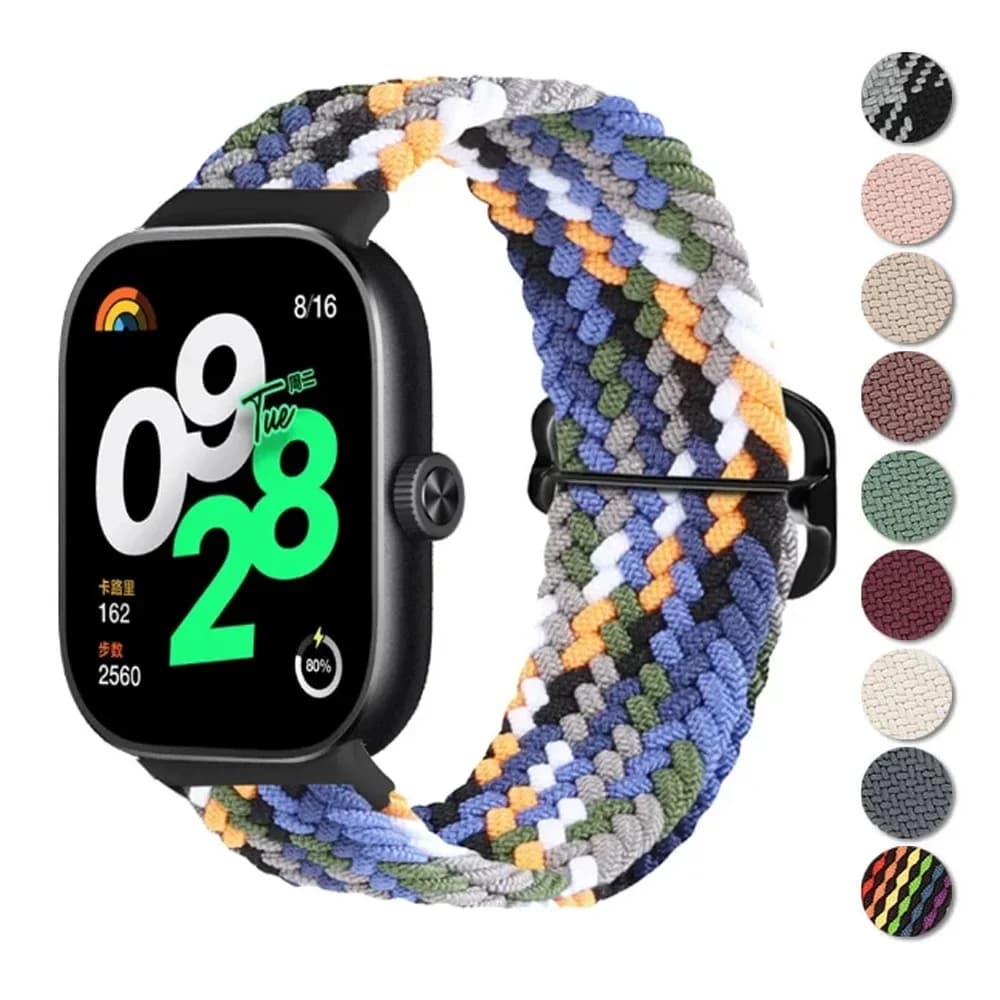 For Redmi Watch 4 Adjustable Sport Strap Accessories Elastic Nylon Braided Spare Belt Miband 8 Pro Band Kit Bracelet