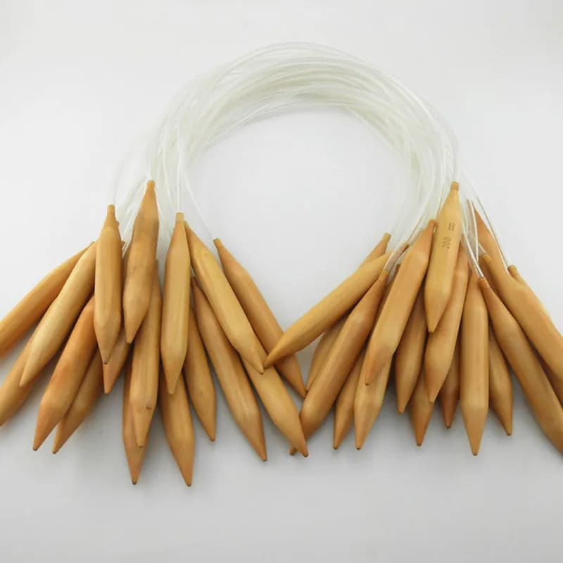 3Pcs Crochet Hooks Set Circular Knitting Needles Double Pointed Yarn Dyed Sweater Needle 15mm/20mm/25mm Diameter