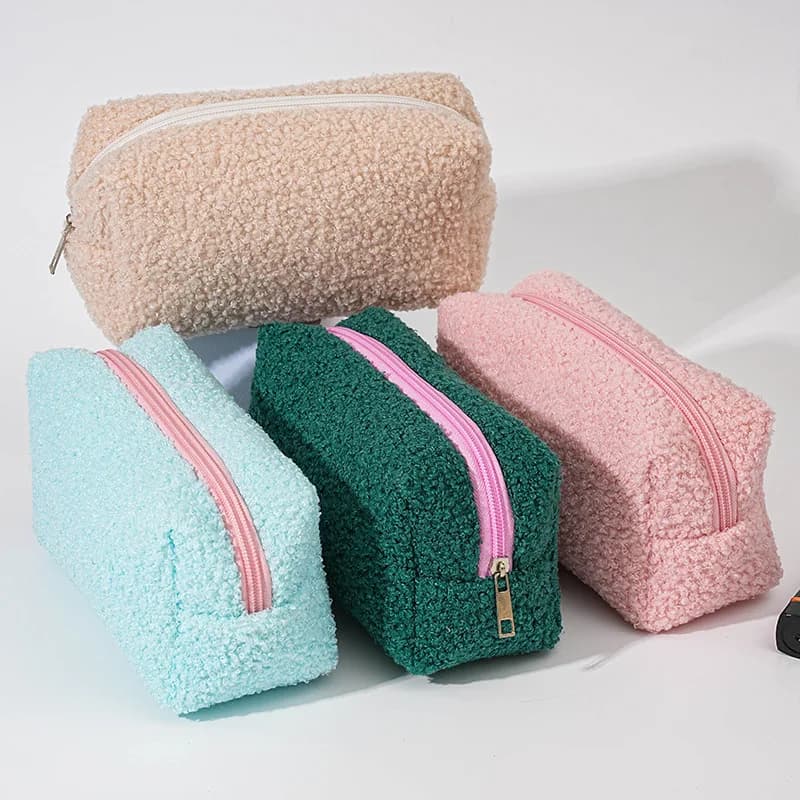 2026 Big Cosmetic Bag with Hinge Cute Zipper Makeup Bag for Women Toiletry Makeup Travel Bag Washer Pen Bag