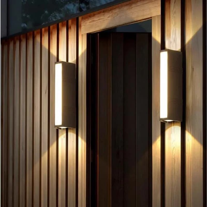 Lampada da parete a LED con striscia verso il basso Lampada da parete per portico da giardino esterno da 10 W