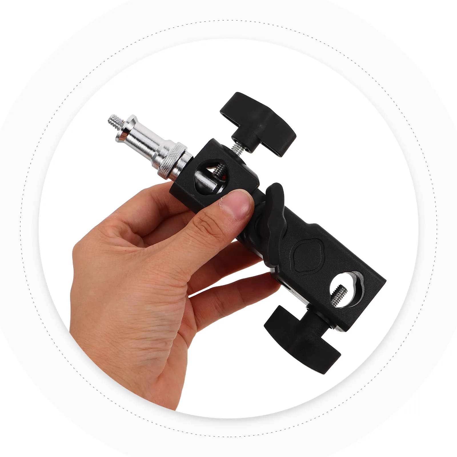 Supporto Multifunzionale Regolabile per Flash Fotografico, Montaggio Ombrello, Adattatore per Treppiede, Illuminazione Fotografica