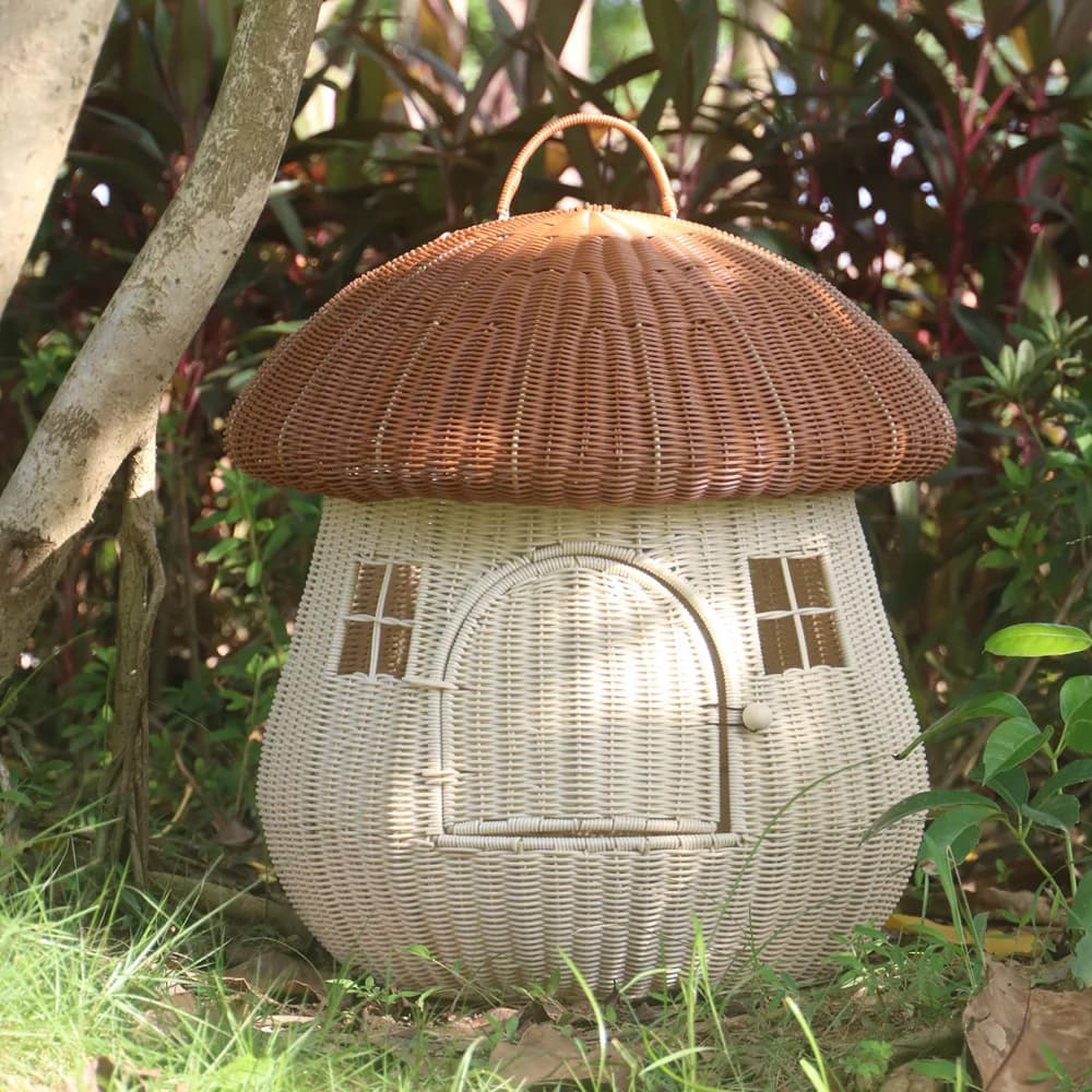 Custom Enclosed, Dual-purpose Indoor And Outdoor Pet Bed, Cute Cat And Dog Kennel, Anti-vine Mushroom House, Cat Bed.