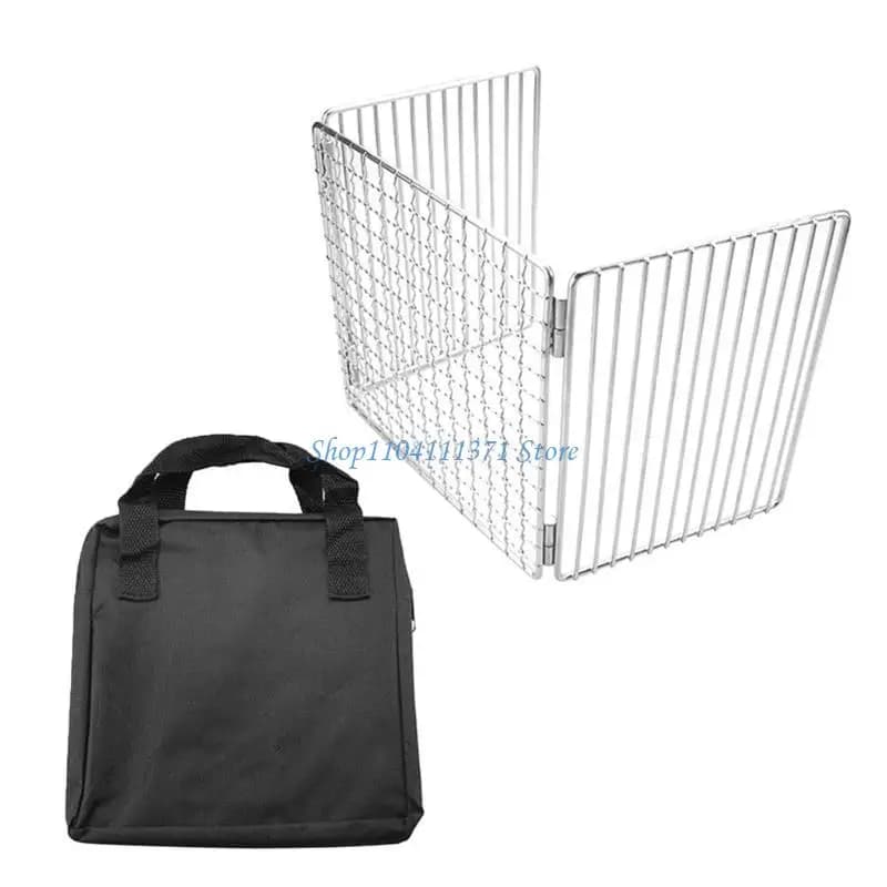 P9FC stainless steel barbeque Mesh with foldable grid designs for folding grill for barbecue