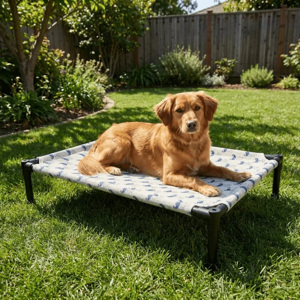 Pet Furniture Non-Slip Dog Marching Bed Breathable Removable Pet Camping Bed Moisture Proof Washable Elevated Pet Bed Camping