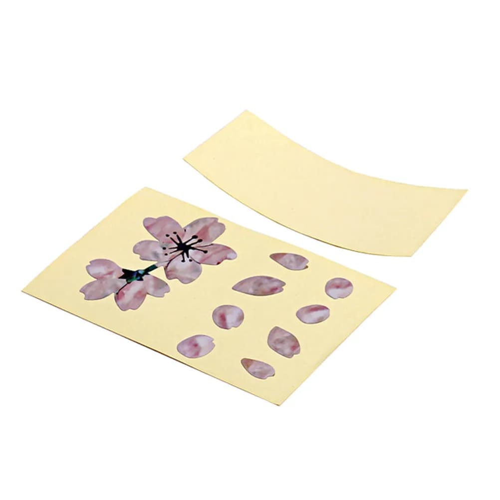 Adesivo Floreale per Chitarra con Design a Fiori di Ciliegio, Autoadesivo Rimovibile e Riposizionabile per Personalizzazione di Chitarre, Bassi e Ukulele
