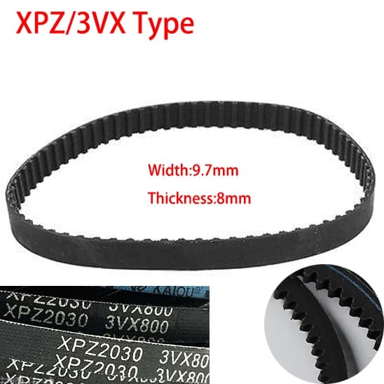 XPZ760/3VX300 XPZ800/3VX315 9,7 mm di larghezza 8 mm di spessore Vee Dentato Wegde Raw Edge Banda intasata Trasmissione di temporizzazione Vee V Belt