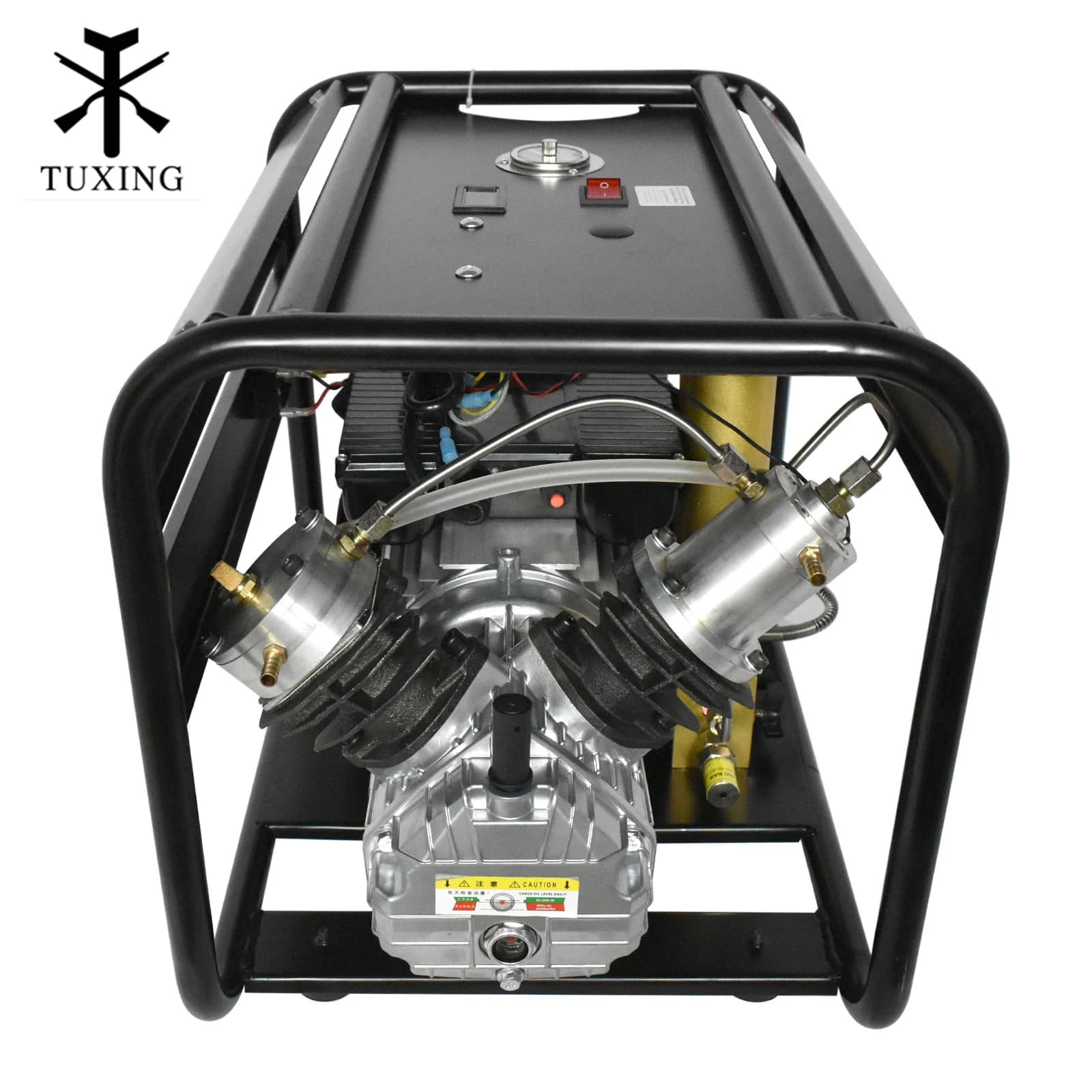 TUXING TXEDM042 Compressore d'aria PCP da 300 bar Auto-stop Filtrazione incorporata a due stadi Filtro separatore acqua-olio per immersioni subacquee