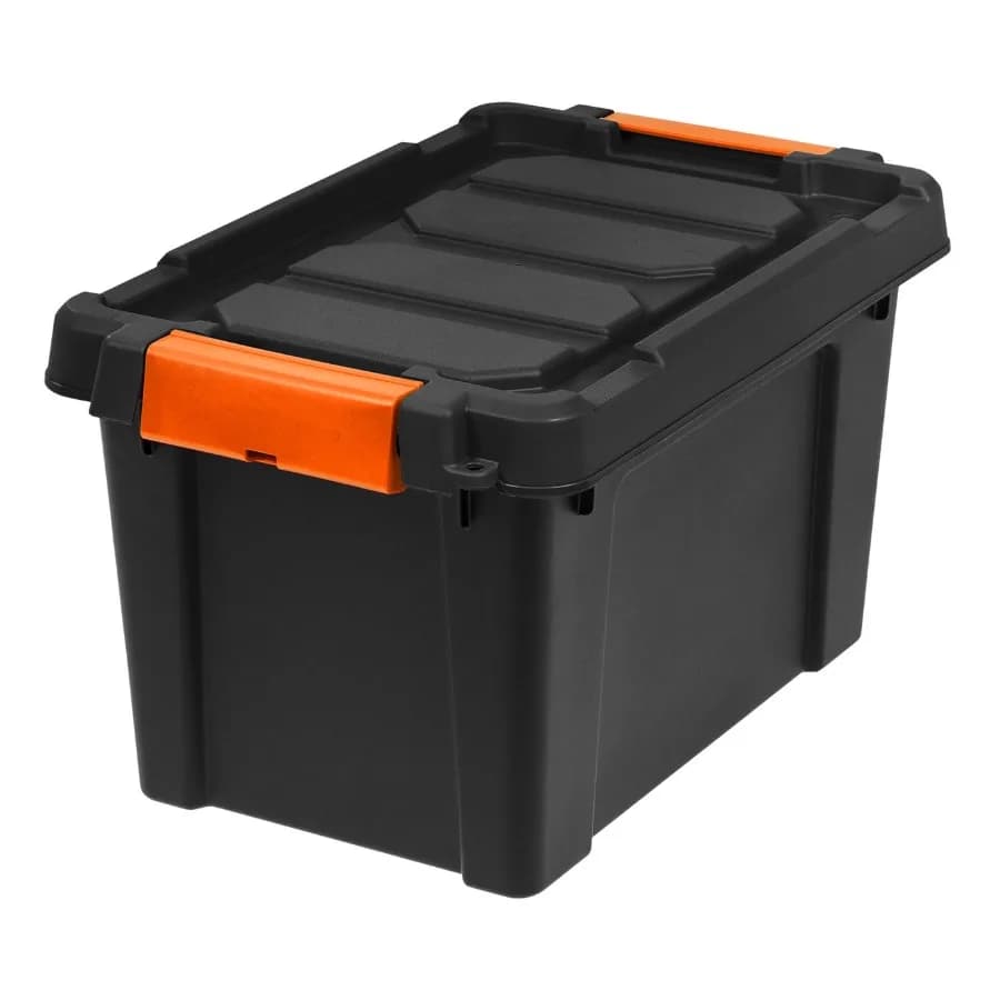 5 Gallon Heavy Duty Plastic Storage Box Black