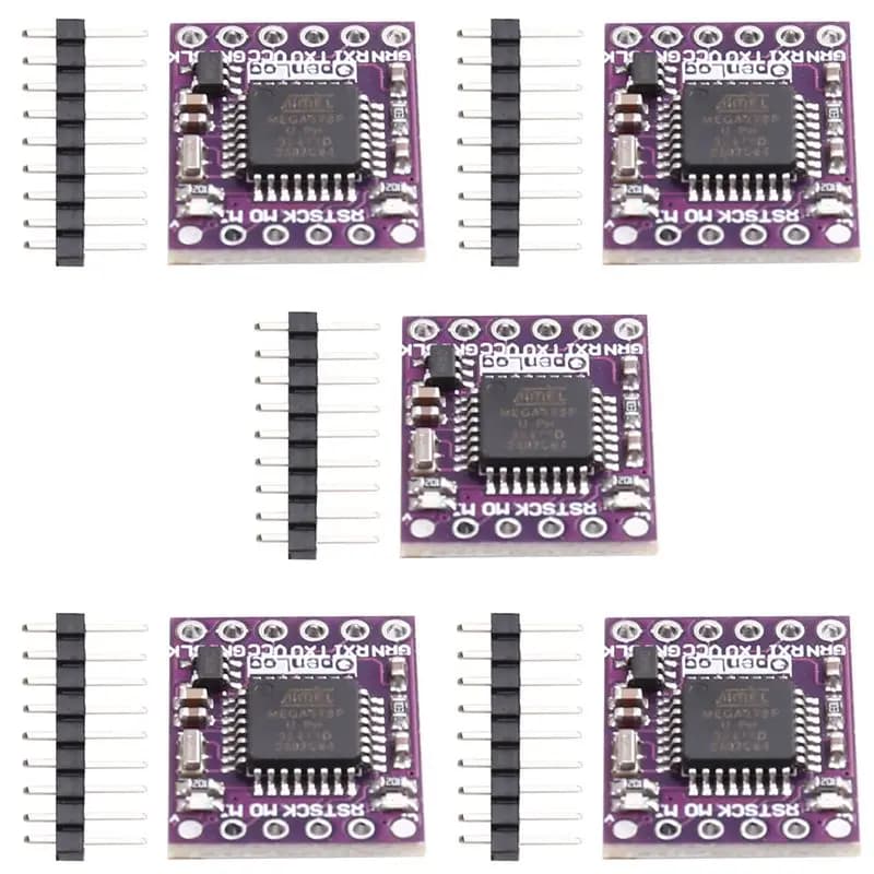 A28Q - Registratore Dati Seriale Compatibile con Arduino, 5 Pezzi, Modulo Micro SD Atmega328 per Naze32 F3 Blackbox, Registratore Dati Open Source
