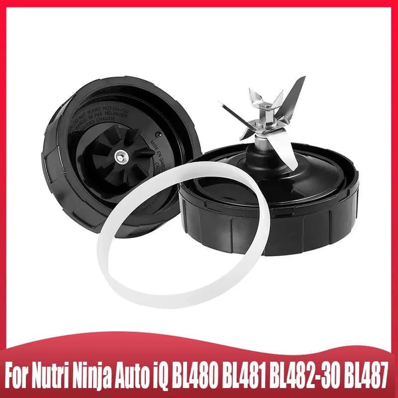Per Nutri Ninja Auto iQ BL480 BL481 BL482-30 BL487 Frullatore Spremiagrumi 7 Estrattore di alette Lama inferiore, Con guarnizione in gomma siliconica