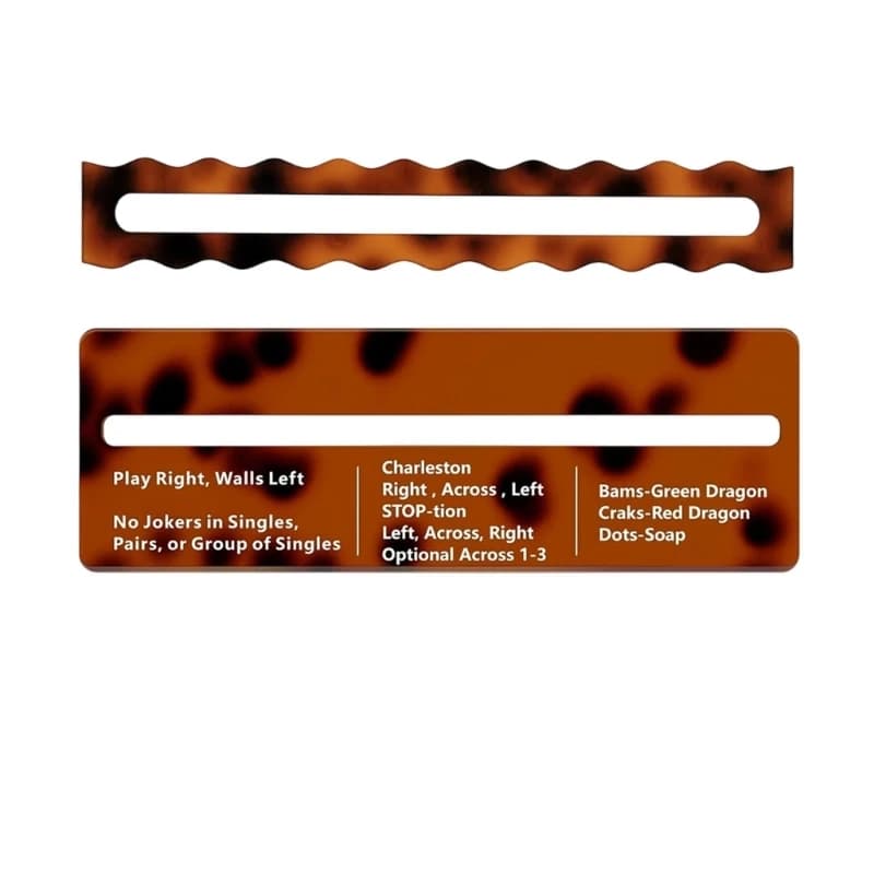 CORB 4PCS Tortoiseshell Acrylic Mahjong Tile Readers Mahjong Ruler For Card GameS