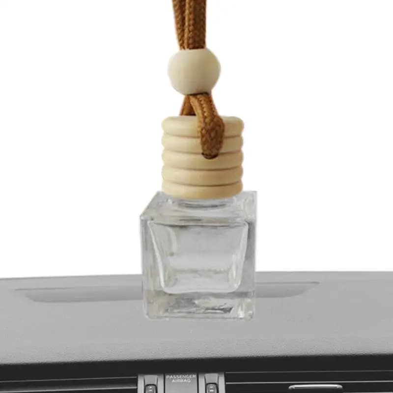 Auto Perfume Bottles Reusable Empty Clear Glass Bottle For Car Fragrance Diffuser Transparent Fial