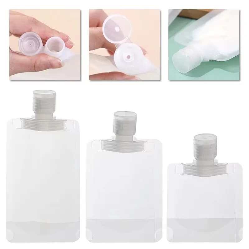 1/3/5/10/15PCS 30/50/100ML Formato da viaggio all'ingrosso Borsa da spremere vuota Riutilizzabile Shampoo Articoli da toeletta Balsamo Borsa da viaggio a prova di perdite