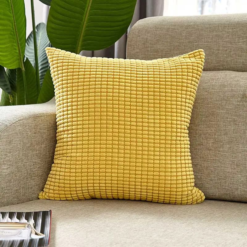 Lining for yellow pillows lining for decorative pillow for the home in velvet striped Super soft for sofa 45x45cm decorative pillow