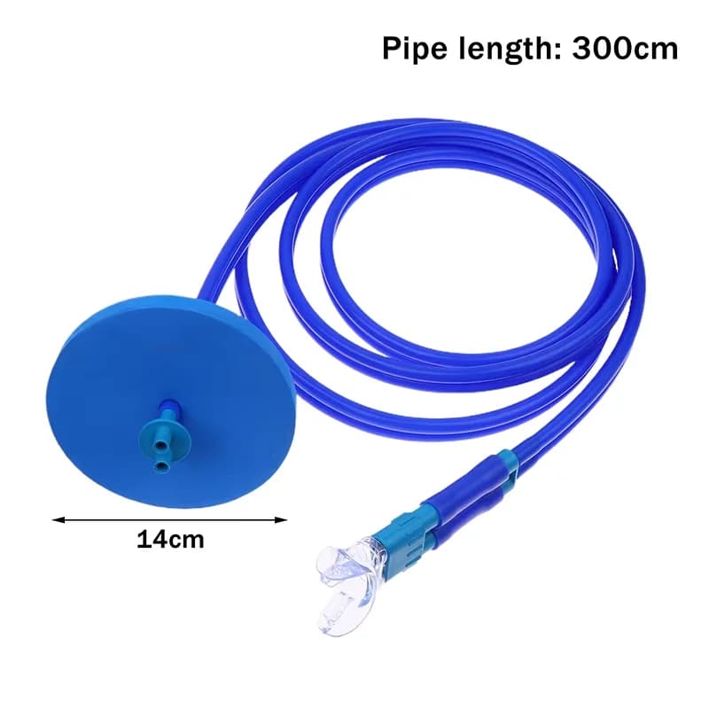 Tubo Respiratorio per Nuoto Completamente Asciutto da 2m, Snorkel Portatile Lungo per Immersioni, Apparato Respiratorio per Adulti, Attrezzatura per Nuoto e Immersioni