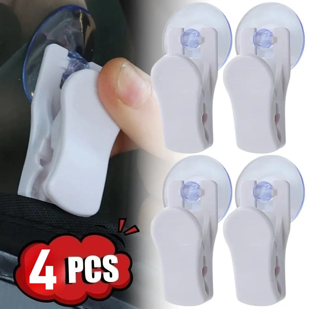 4PC Parabrezza per auto Ventosa Clip Porta banconote Porta banconote Parasole Mini Morsetto Carta fotografica Nota Porta asciugamani da bagno Gancio Pinza