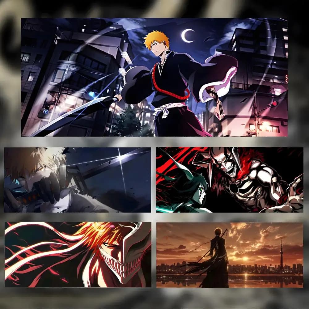 Tappetino per mouse Anime Supernatural B-BLEACH, tappetino per mouse da gioco di grandi dimensioni con bordi cuciti, tappetino da scrivania ispessito per PC