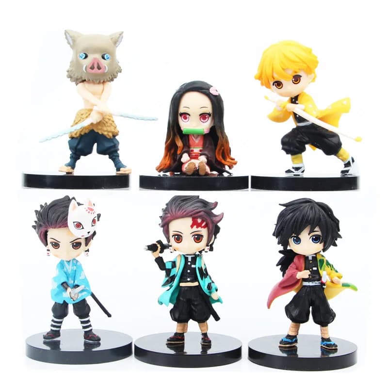 Action Figure Anime Demon Slayer Kimetsu No Yaiba Q Posket - Modelli in PVC di Kamado Tanjirou e Kamado Nezuko