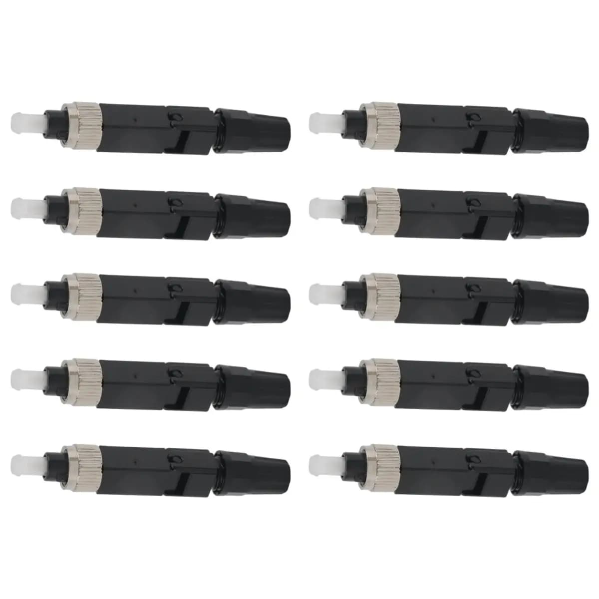 DT430 Newest 10Pcs FC Single-Mode Cold Splice Optical Fiber Cable Splice Connector Pre-Buried Fiber Optic Quick Connector