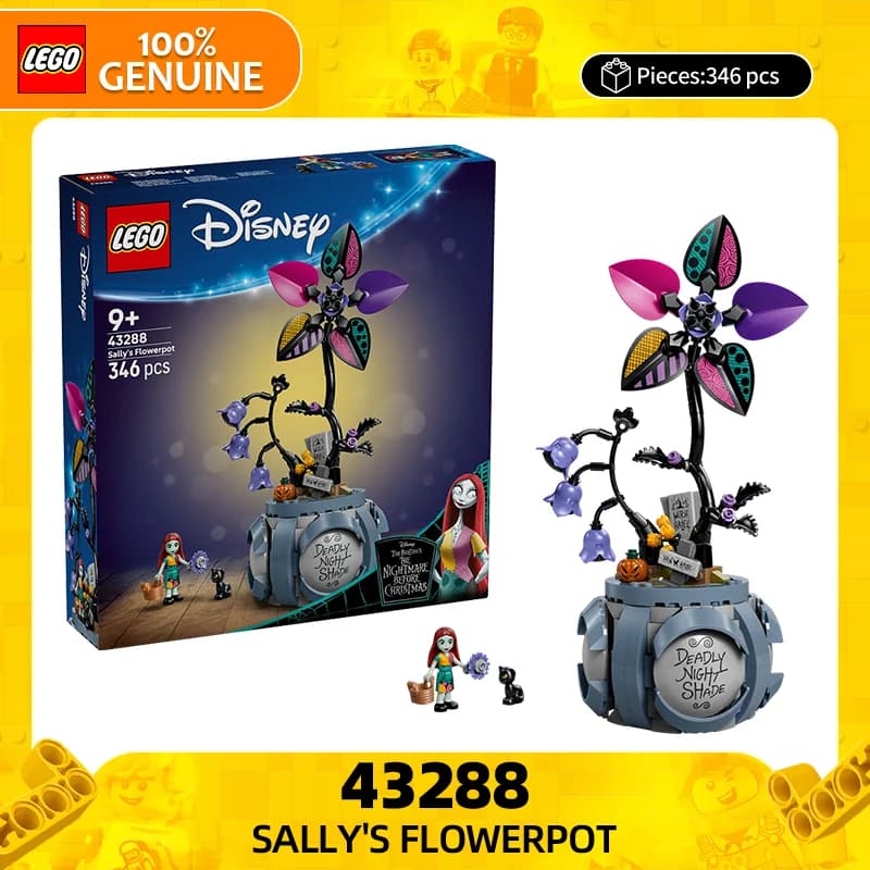 Lego Blocks Serie Disney 43288 Vaso di fiori creativo di Sally, puzzle per bambini e bambine, blocchi da costruzione, giocattolo regalo