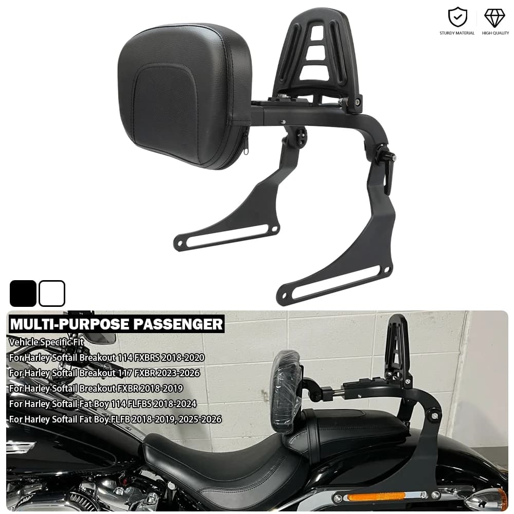 Schienale multiuso Sissy Bar Portapacchi Kit di montaggio laterale adatto per Harley Softail Breakout FXBR 117 114 Fat Boy FLFB 2018-2026