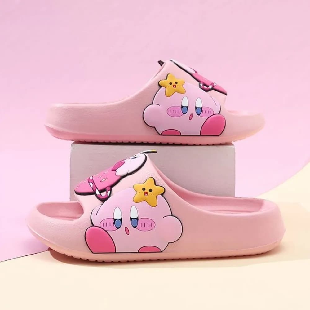 Sandali per Bambine Star Kirby con Suola Morbida Antiscivolo per il Bagno, Prevenzione degli Odori Domestici, Pantofole da Interno per Bambini, Regalo
