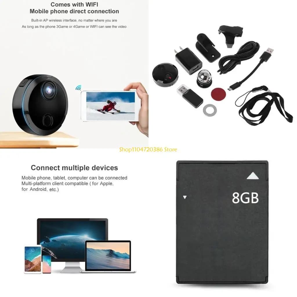 K0EA Mini IP Camera 1080P Wireless Home Security Webcam Wifi Remote With Motion Detection
