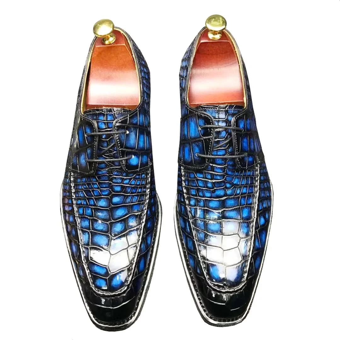 KEXIMA nuovi uomini di arrivo scarpe eleganti da uomo scarpe formali colore blu pennello suola in pelle primavera nuovo uomo d'affari