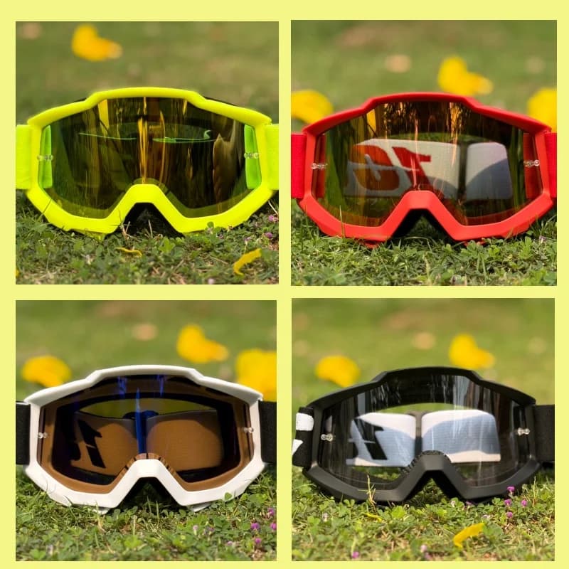 MX Off-Road Motocross Goggles Dustproof Windproof Ski Goggles with PC Lens for Dirt Bike Racing Helmet