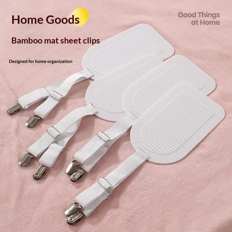 【New】Bed Sheet Clips Adjustable Bed Sheet Holder Straps Set Of 4 Elastic Fitted Bedding Clips Fasteners For Home Hotel