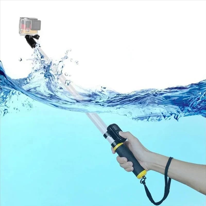 Bastone selfie monopiede regolabile telescopico trasparente impermeabile per surf e immersioni per Gopro Hero-VVNB