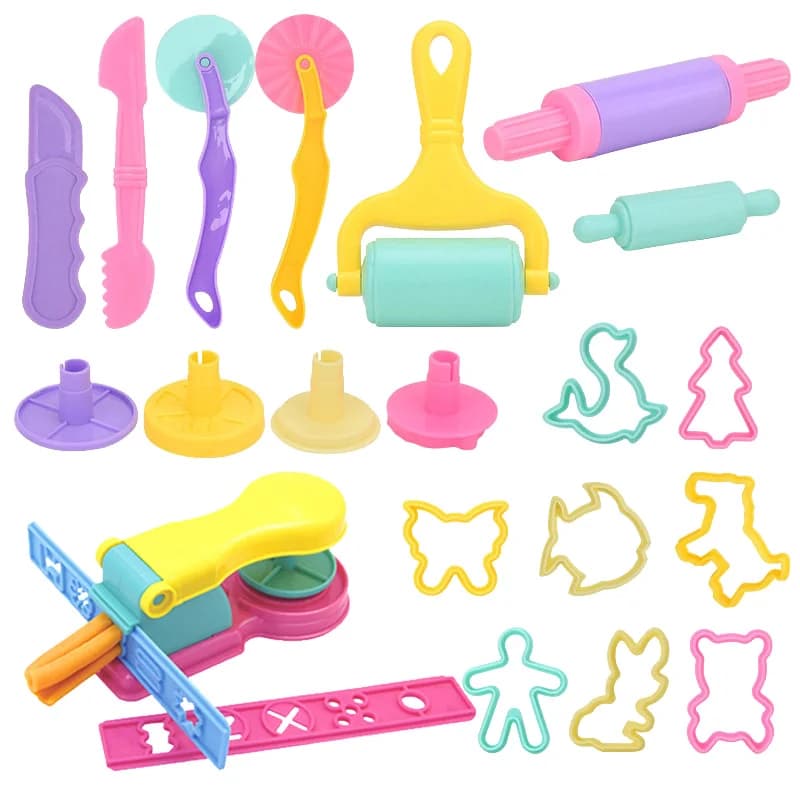 DIY Creative 3D Mold Modeling Clay Accessories Set Play Dough Tool Kit Kids Kitchen Pretend Play Toy Kids Educational Toys TMZ