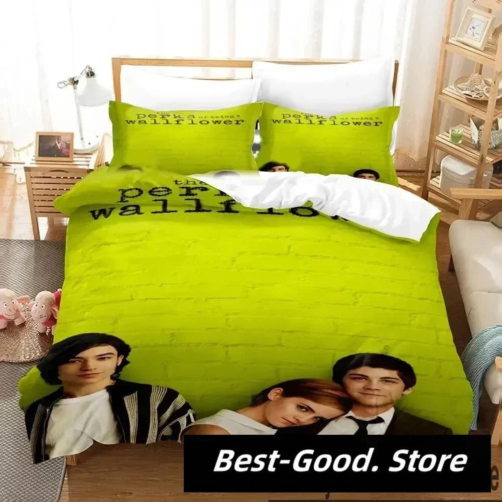 Nuovissimo set di biancheria da letto The Perks of Being a Wallflower per ragazzi e ragazze, copripiumino e federa, misure Twin, Queen, King, per ragazzi e adulti