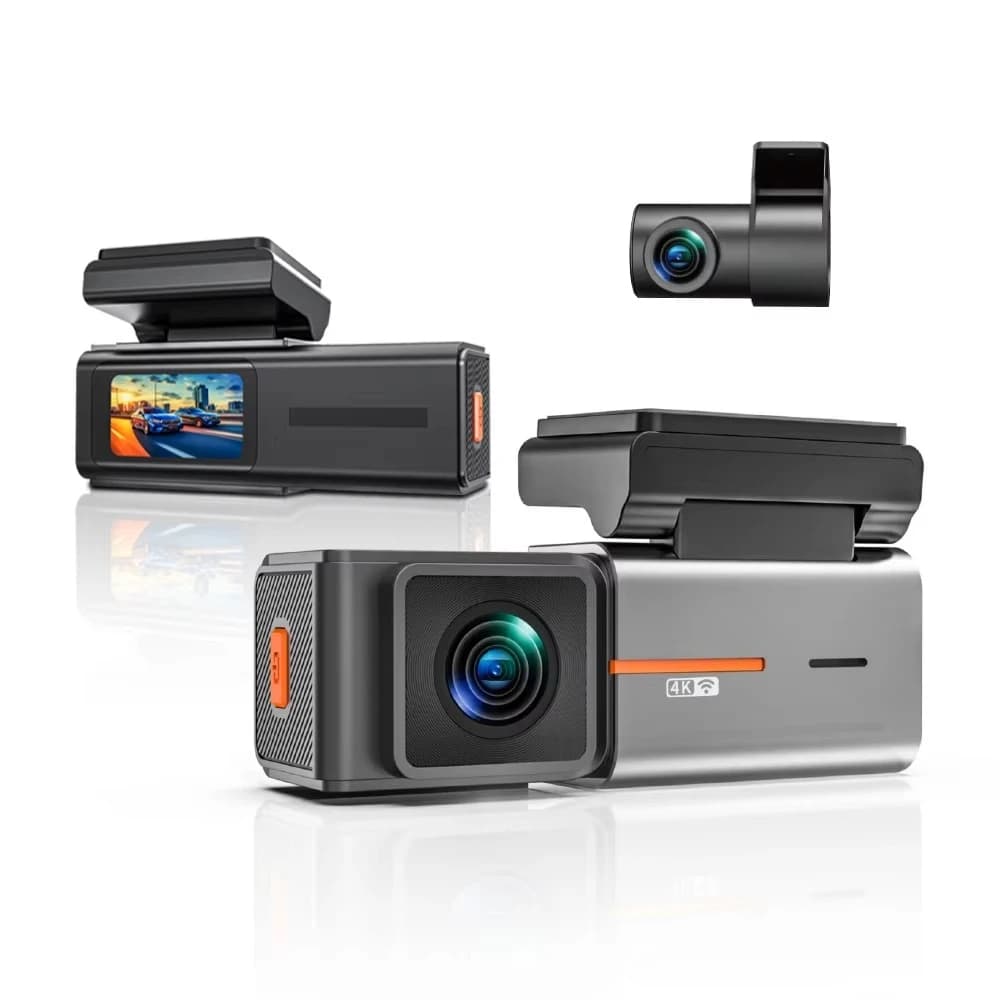 WiFi 4k Dash front and rear cam 4k 2 1.47'' dashcam waterproof car Dvr