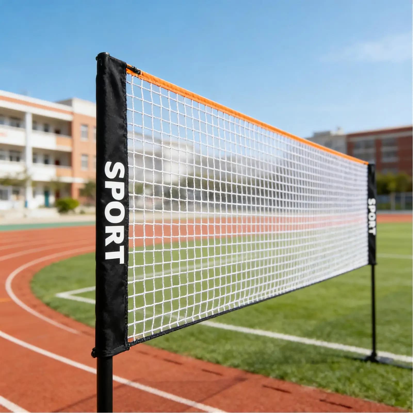 Rete da badminton 10/13/16 piedi resistente alle intemperie, regolabile in altezza, per pallavolo, sport all'aperto, pickleball, tennis, calcio, allenamento
