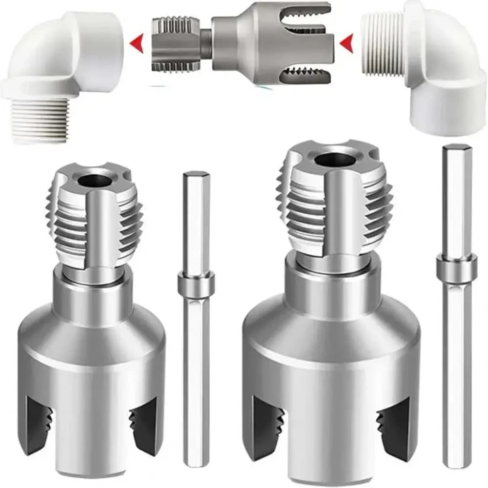 Integrated Pipe Filling Tools, for Internal and External Threads, Compatible with Electric Drill, PVC Pipe Filling Kit