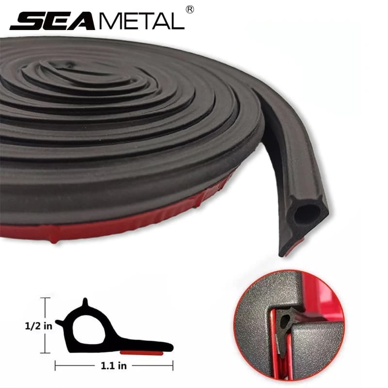 Striscia protettiva in gomma di tipo P SEAMETAL 3/5M striscia di tenuta per spelatura automatica del tempo accessori per Kit di guarnizioni per portellone adesivo per porta