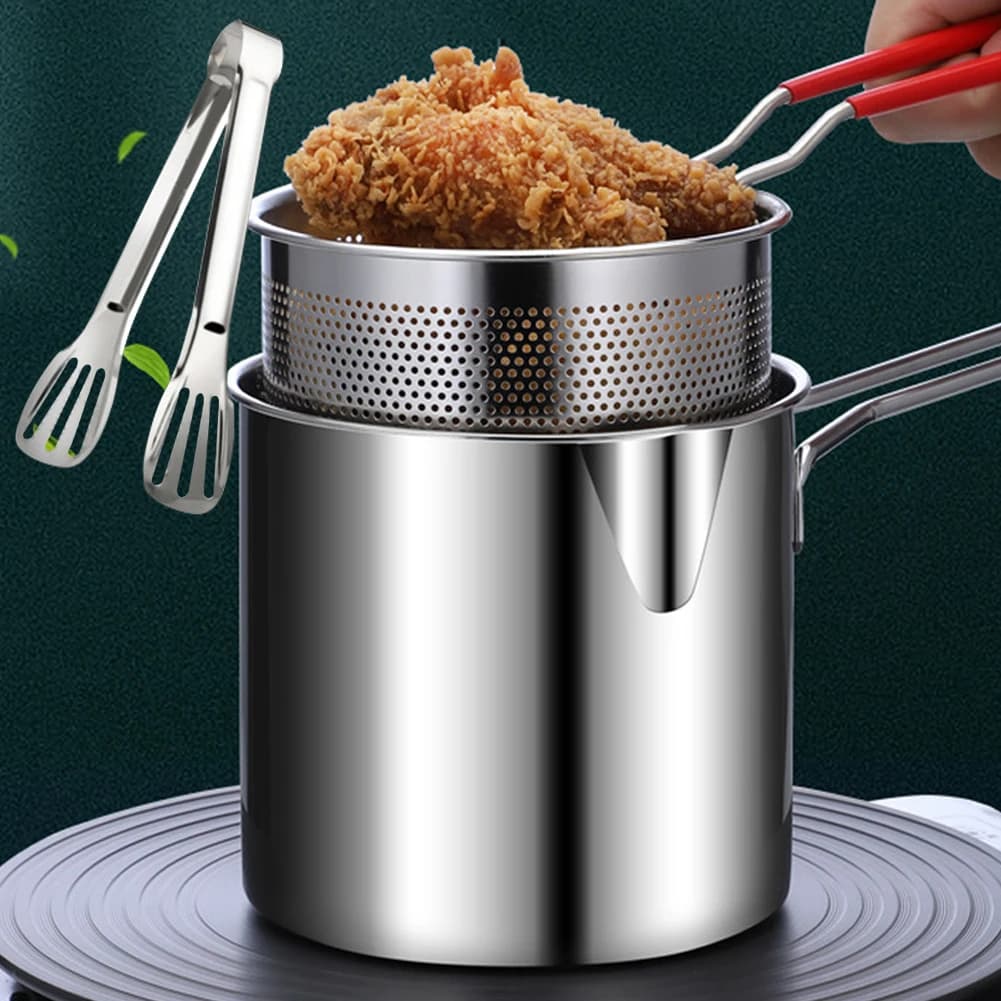 1200ML portable pentola with multi-purpose frieze basket for 304 stainless steel fries for fries
