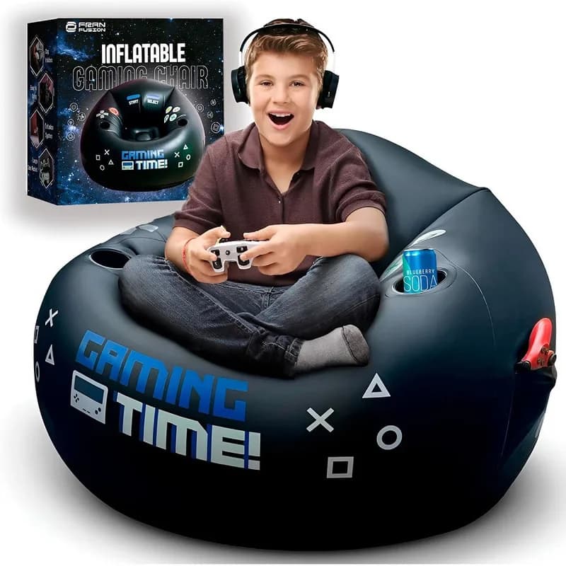 Sedia da gioco gonfiabile per bambini adolescenti con tasche laterali portabicchieri Mobili da gioco per giocatori Comodo divano gonfiabile portatile